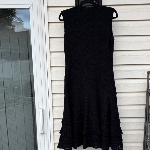 FUZZI Italy Ladies black Roses Floral Midi Dress-S-Wedding-Holidays-Gorgeous! - Picture 9 of 16